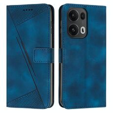 Per OPPO Reno13 Pro Global Dream Triangle Custodia in pelle per telefono con cordino (blu)