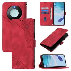 Per Honor X9c Smart 5G Custodia per telefono in pelle goffrata effetto pelle globale (rosso)