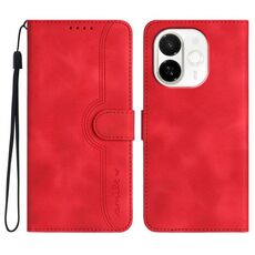 Per Tecno Spark 30C 5G / Pop 9 5G Custodia in pelle con motivo a cuore (rosso)