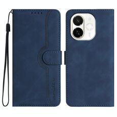 Per Tecno Spark 30C 5G / Pop 9 5G Custodia in pelle con motivo a cuore (blu reale)