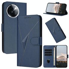Per vivo Y200i Custodia per telefono in pelle con fibbia a motivo triangolare (blu reale)