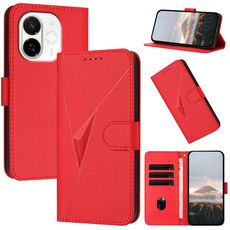 Per Tecno Spark 30C 5G / Pop 9 5G Custodia in pelle con fibbia a motivo triangolare (rosso)