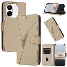Per Tecno Spark 30C 5G / Pop 9 5G Custodia in pelle con fibbia a motivo triangolare (oro)