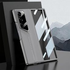 Per Samsung Galaxy Z Fold6 GKK Integrated Blade Custodia per telefono in pelle a copertura totale (grigio montagna)