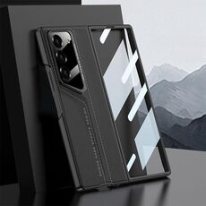 Per Samsung Galaxy Z Fold6 GKK Integrated Blade Custodia per telefono in pelle a copertura totale (nero)