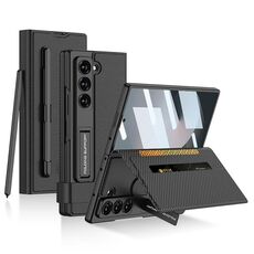 Per Samsung Galaxy Z Fold6 GKK Integrated Flip Wallet Custodia in pelle per telefono con slot per penna, penna non inclusa (nero)