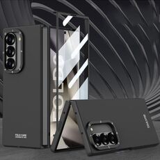 Per Samsung Galaxy Z Fold6 GKK Custodia antiurto semplice e alla moda integrata per telefono (nero)
