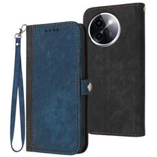 Per vivo Y200i Custodia in pelle con cinturino a doppia piega e fibbia laterale (blu reale)