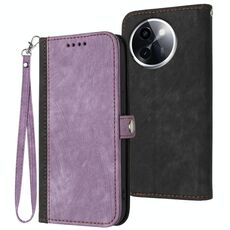 Per vivo Y200i Custodia in pelle con cinturino a doppia piega e fibbia laterale (viola)