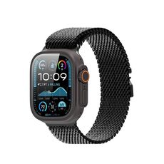 Per Apple Watch 46mm / 49mm / 45mm / 44mm DUX DUCIS Milanese Air Series Cinturino magnetico in acciaio inossidabile (nero)