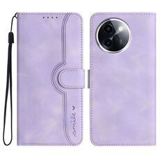 Per vivo Y200i Custodia in pelle con motivo a cuore (viola)