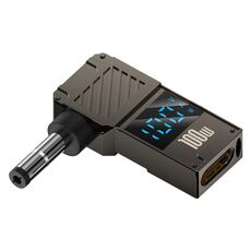 Adattatore per display digitale di ricarica per computer da 100 W, specifiche: tipo C a DC4.0x1.7mm scanalatura centrale