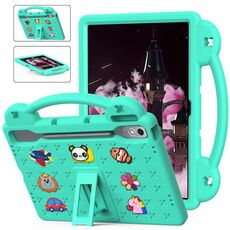 Per Lenovo Xiaoxin Pad Pro 12.7 2025 Custodia per tablet antiurto in EVA con supporto per bambini (verde menta)