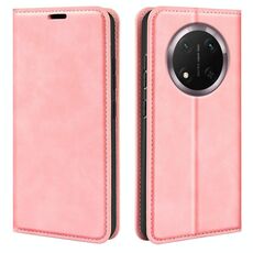 Custodia per telefono in pelle con ventosa magnetica retro-skin per Honor X9c (rosa)