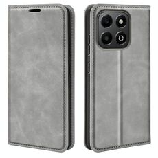 Custodia per telefono in pelle con ventosa magnetica retro-skin per Honor X6b (grigio)