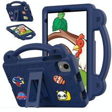 Per Alldocube iPlay 60 Mini Turbo 2024 Custodia per tablet antiurto in EVA con supporto per bambini (blu navy)