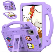 Per Alldocube iPlay 50 Mini Pro 2023 8.4 Custodia per tablet antiurto in EVA con supporto per bambini (viola chiaro)