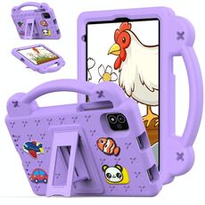 Per NEC Lavie Tab T11 T1155 2024 Custodia per tablet antiurto in EVA con supporto per bambini (viola chiaro)