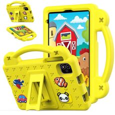 Per NEC Lavie Tab T11 T1155 2024 Custodia per tablet antiurto in EVA con supporto per bambini (giallo)