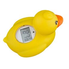 Termometro elettronico a forma di paperella gialla con display digitale a LED, termometro per vasca da bagno per bambini (AF-024)