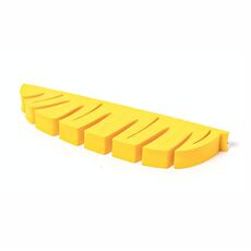 Porta spazzolino da denti da bagno autoadesivo a parete a forma di foglia (giallo)