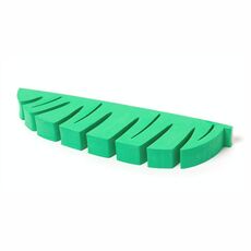 Porta spazzolino da denti da bagno autoadesivo a parete a forma di foglia (verde)