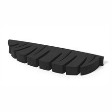 Porta-spazzolini da trucco a forma di foglia, porta-spazzolini da denti autoadesivo da parete per il bagno (nero)