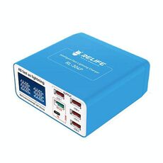 RELIFE RL-304P Caricabatterie rapido con display digitale intelligente a 6 porte per telefono cellulare PD3.0+QC3.0 USB Charging Pile (spina USA)