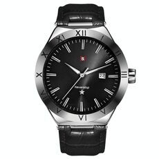 YAZOLE N953 Orologio da uomo semplice da lavoro Orologio da studente con calendario luminoso (nero)
