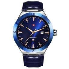 YAZOLE N953 Orologio da uomo semplice da lavoro Orologio da studente con calendario luminoso (blu)