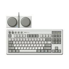 Tastiera meccanica 8BitDo Retro87 M Vintage Wireless Bluetooth / 2.4G / Tastiera cablata con tripla modalità di connessione (grigio chiaro)