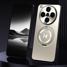 Per OPPO Find X8 Pro Supporto rotante Custodia per telefono in metallo satinato (titanio)
