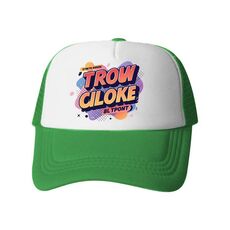 Cappello con visiera in spugna con stampa alfabeto arancione, stampa su richiesta (verde)