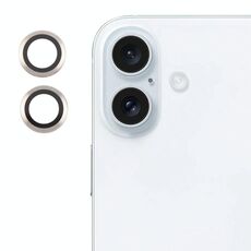 Per iPhone 16/16 Plus, pellicola per obiettivo in vetro temperato 9H per fotocamera posteriore (argento)