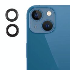 Per iPhone 13/13 mini Cover per fotocamera posteriore Pellicola per obiettivo in vetro temperato 9H (nero)