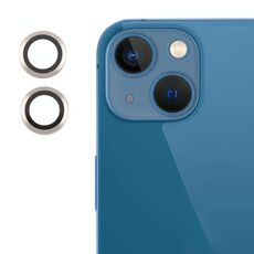 Per iPhone 13/13 mini, pellicola protettiva in vetro temperato 9H per fotocamera posteriore (argento)