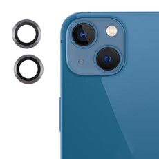 Per iPhone 13/13 mini Cover per fotocamera posteriore Pellicola per obiettivo in vetro temperato 9H (titanio)