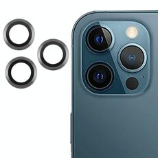 Per iPhone 12 Pro Max Cover per fotocamera posteriore Pellicola per obiettivo in vetro temperato 9H (titanio)