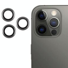 Per iPhone 12 Pro Cover per fotocamera posteriore Pellicola per obiettivo in vetro temperato 9H (titanio)