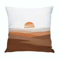 Cuscino per divano stampato tramonto con stampa centrale su richiesta, dimensioni: 40x40 cm (raso lucido)