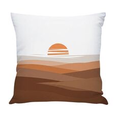 Cuscino per divano stampato tramonto con stampa centrale su richiesta, dimensioni: 60x60 cm (raso lucido)