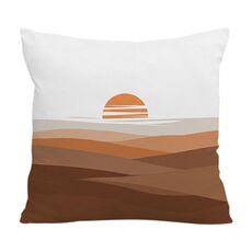 Cuscino per divano stampato tramonto con stampa centrale su richiesta, dimensioni: 60x60 cm (velluto di cristallo)