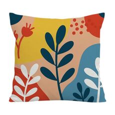 Cuscino per divano stampato con rami colorati con stampa centrale su richiesta, dimensioni: 35x35 cm (velluto di cristallo)
