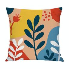 Cuscino per divano stampato con rami colorati con stampa centrale su richiesta, dimensioni: 40x40 cm (raso brillante)