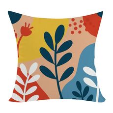 Cuscino per divano stampato con rami colorati con stampa centrale su richiesta, dimensioni: 45x45 cm (elasticità bidirezionale)