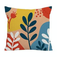 Cuscino per divano stampato con rami colorati con stampa centrale su richiesta, dimensioni: 60x60 cm (velluto di cristallo)