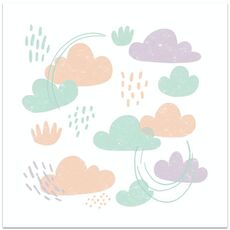 Stampa su tela decorativa con stampa a getto d'inchiostro EPSON 320g senza cornice Clouds, su richiesta, dimensioni: 40x40cm