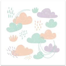 Stampa su tela decorativa con stampa a getto d'inchiostro EPSON 320g senza cornice Clouds, su richiesta, dimensioni: 50x50 cm