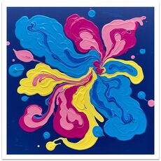 Stampa su tela decorativa a getto d'inchiostro EPSON 320g senza cornice, farfalla, su richiesta, dimensioni: 20x20 cm