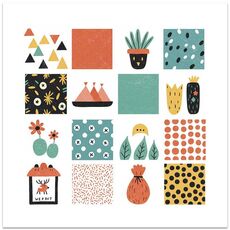 Stampa decorativa su tela con cornice EPSON Inkjet 320g, su richiesta, dimensioni: 20x20 cm